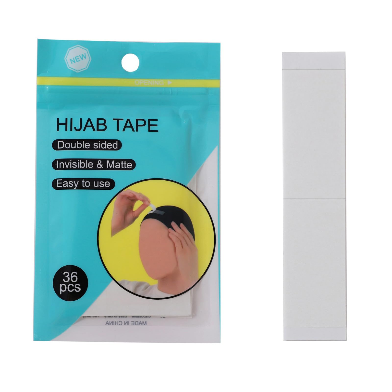 Pacchetto 36pcs Strisce Adesive Anti -Esposizione per Donne Usi Singoli Nastro A Doppio Lato Collare Fisso con Adesivi Antisciplici in Tessuto A Doppio Lato Hijab Hijab