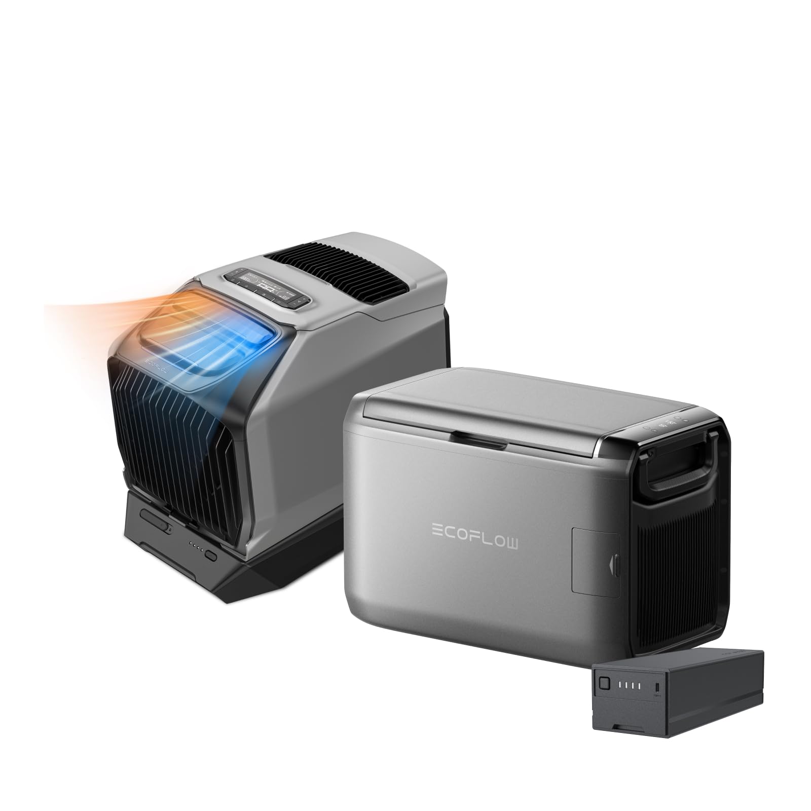 EcoFlow WAVE ポータブルクーラー 　バッテリー付き Amazon | EcoFlow WAVE 3 ポータブルエアコン（バッテリー付き） +