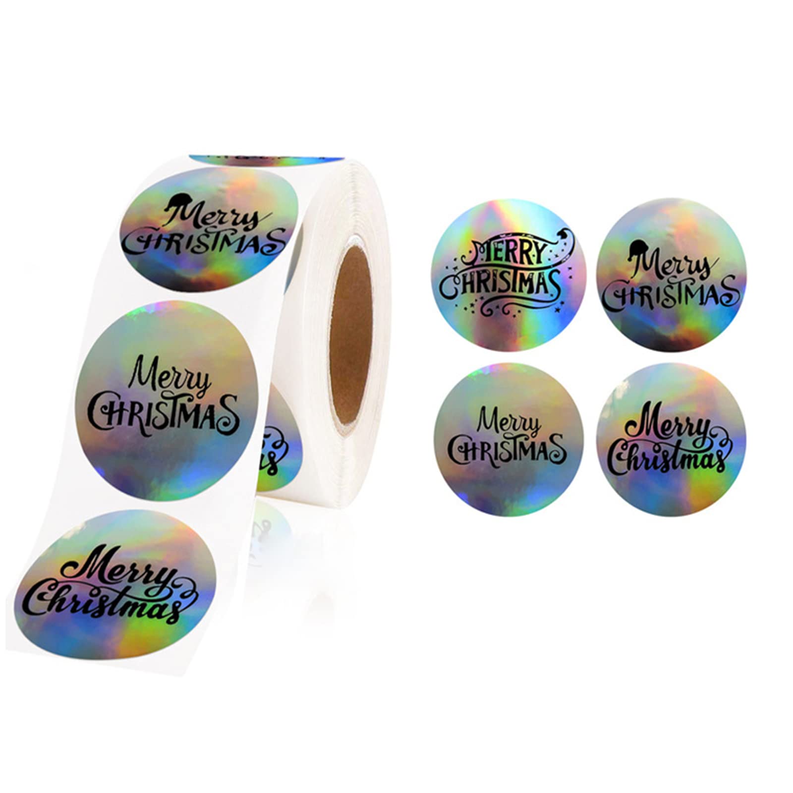 Jazuaiao 500 Pcs Thank You Stickers Self-adhesive Thank You Labels Rainbow Decorative Stickers for Wedding Party
