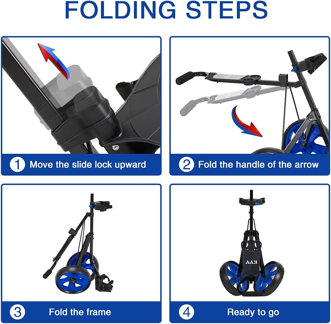 KVV 2-Wheel Junior Golf Cart for 3-10 Years Old Adjustable Upper Bracket