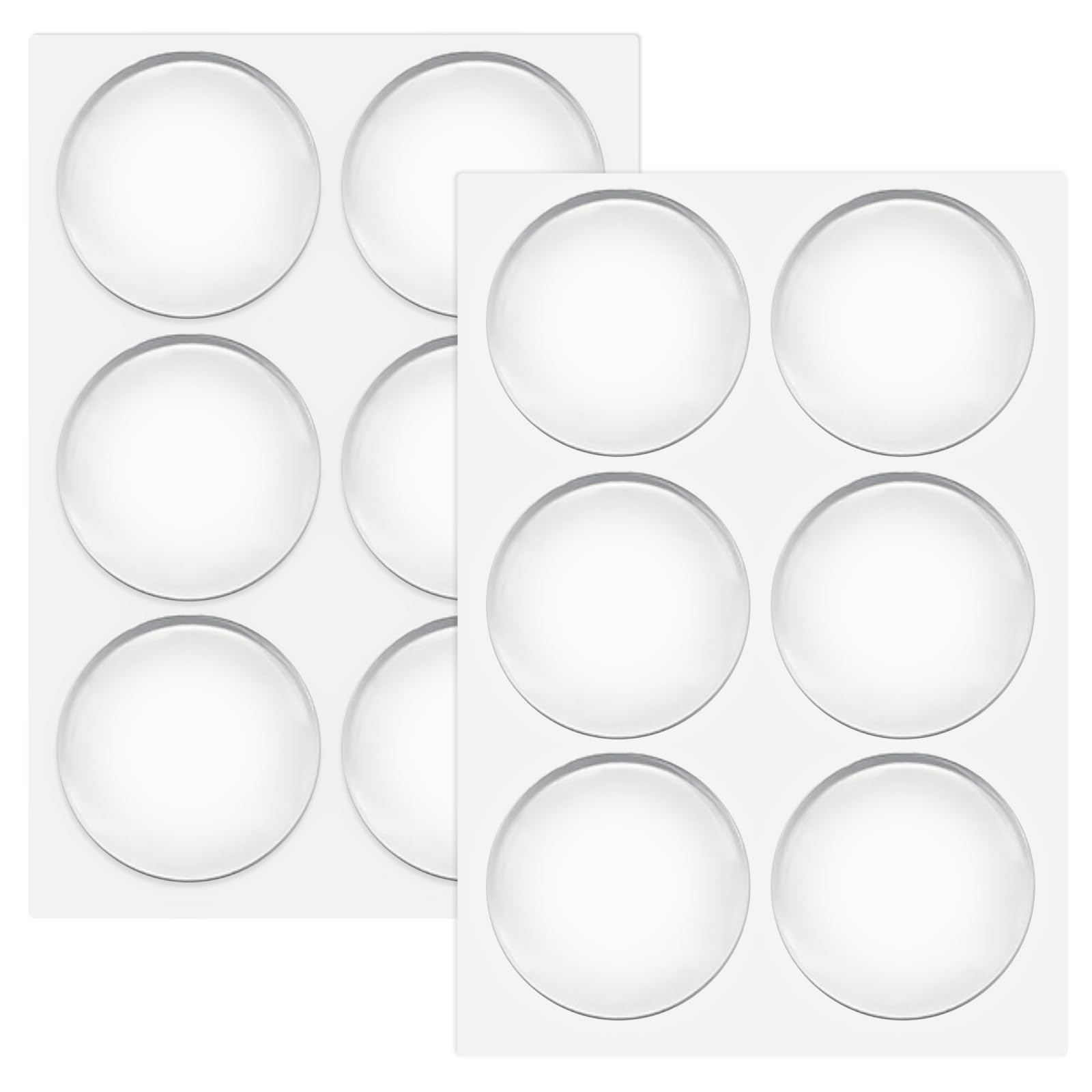 NAYAHOSE 12pcs Silicone Feet Clear Self Adhesive, 40x8mm Soft Silicone Bumpers, Clear Cupboard Door Stops Pads, Noise-Reducing Furniture Pads, Buffer Pads for Cabinet Doors, Drawers, Glass Tops