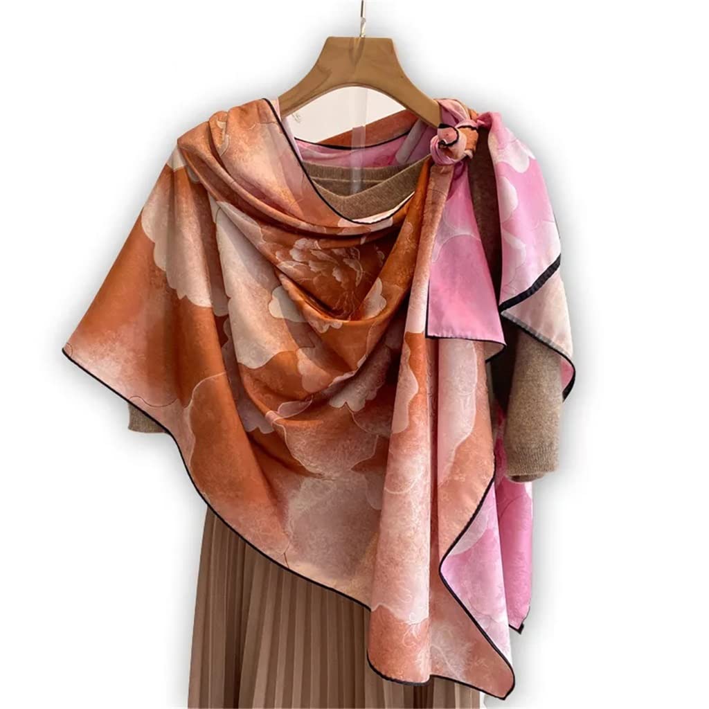 Pañuelo Estampado de Doble Cara for Mujer, Chal, Bufanda Larga de Seda, pañuelo for la Cabeza for Mujer, Banda for el Pelo Nueva, pañuelo for la Cabeza