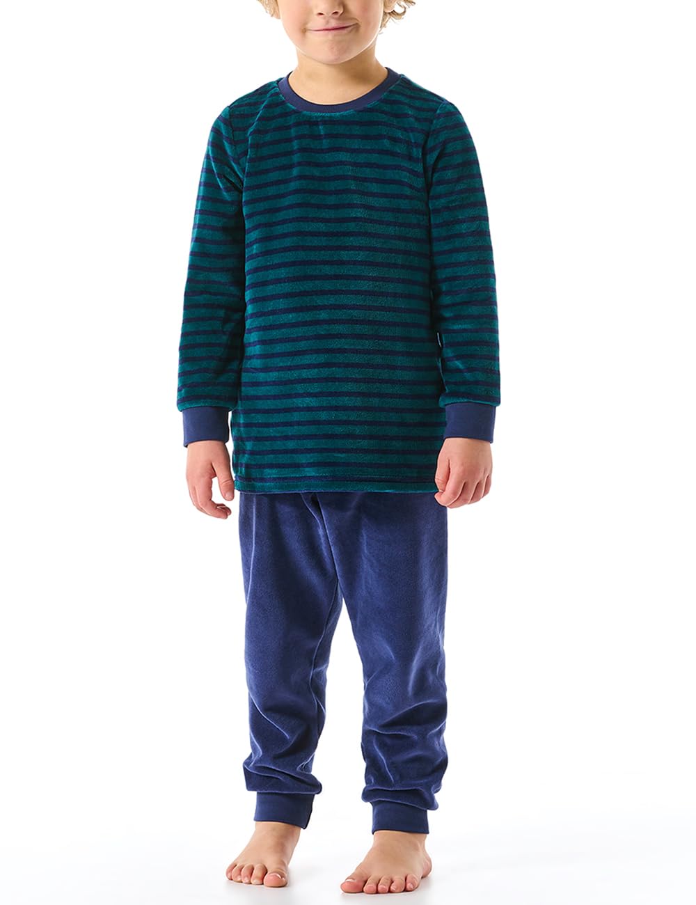 Schiesser Jungen Schlafanzug Set Pyjama Warme Qualitäten Frottee - Fleece - Interlock - Größe 92 Bis 140 Pyjamaset