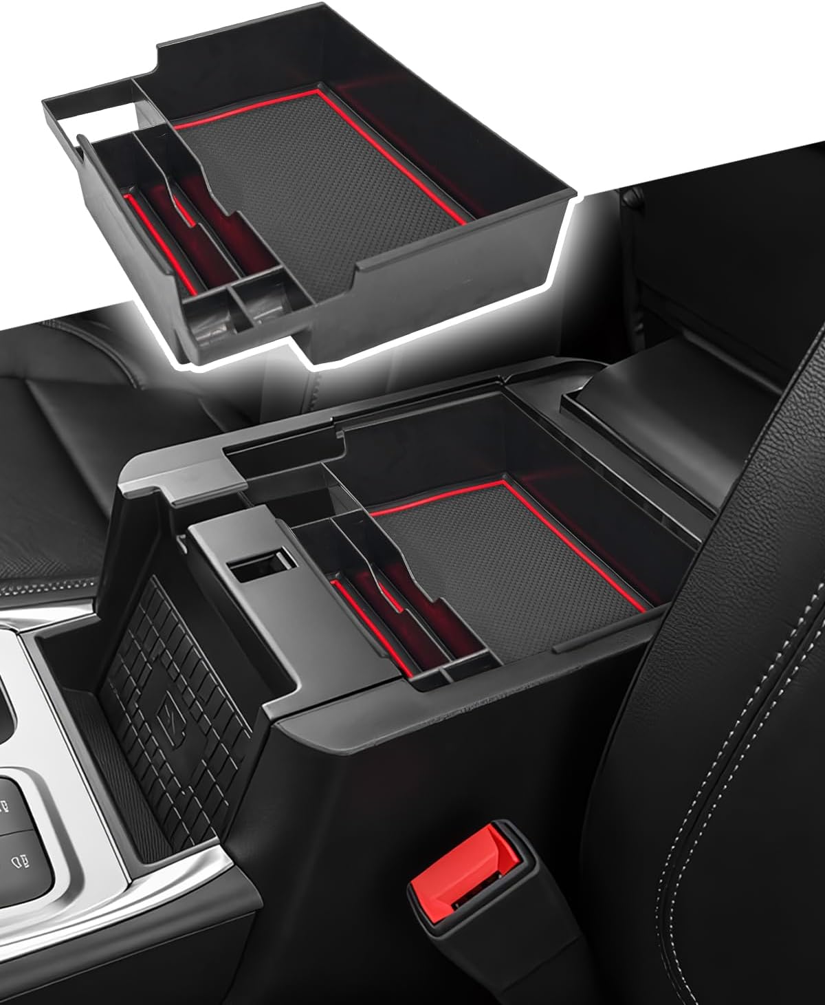 Center Console Organizer Tray for 2020 2021 2022 2023 F ord Explorer Base, XLT, ST-Line, Limited, Timberline, ST, King Ranch and Platinum Armrest Storage Box Insert Storage Divider Tray