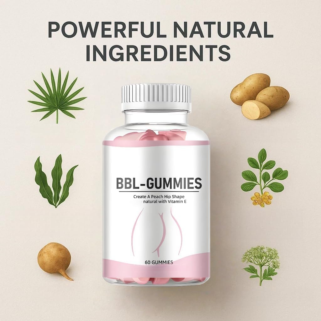 BBL Gummies, Aiuta la crescita naturale dei glutei, nutre la pelle e l'elasticità, favorisce la circolazione sanguigna, sapore di pesca