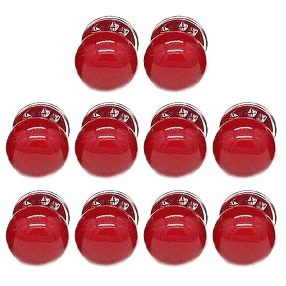 Casiler Women's Red 10Pcs Shirt Brooch Buttons Prevent Accidental Exposure Buttons Safety Brooch Buttons For Clothing Dress
