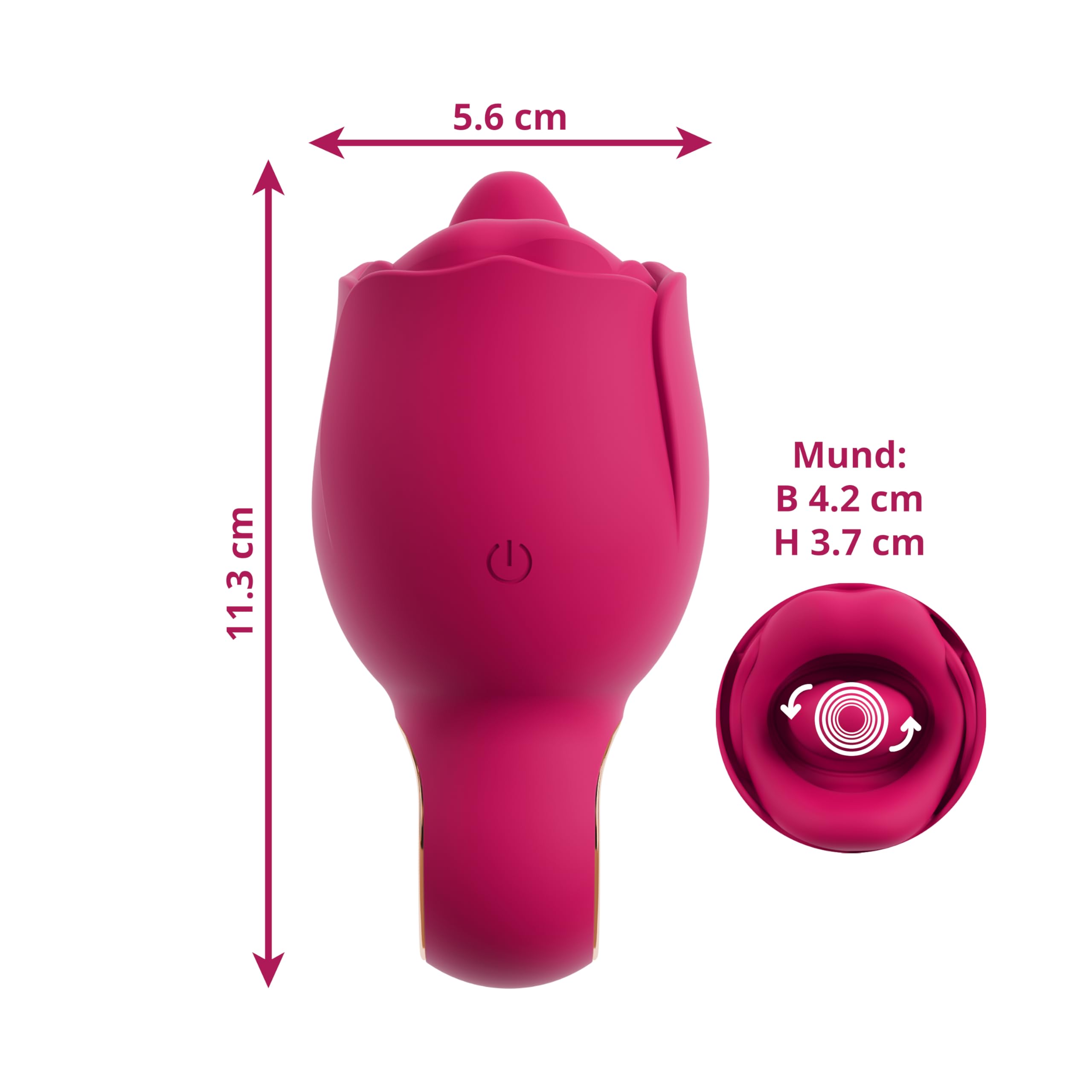 You2Toys Vibratore per lingua Oral Fun - Vibratore per clitoride con attacco lingua leccata e vibrazione, 8 modalità di stimolazione, in silicone, ricaricabile tramite USB, silenzioso, giocattolo