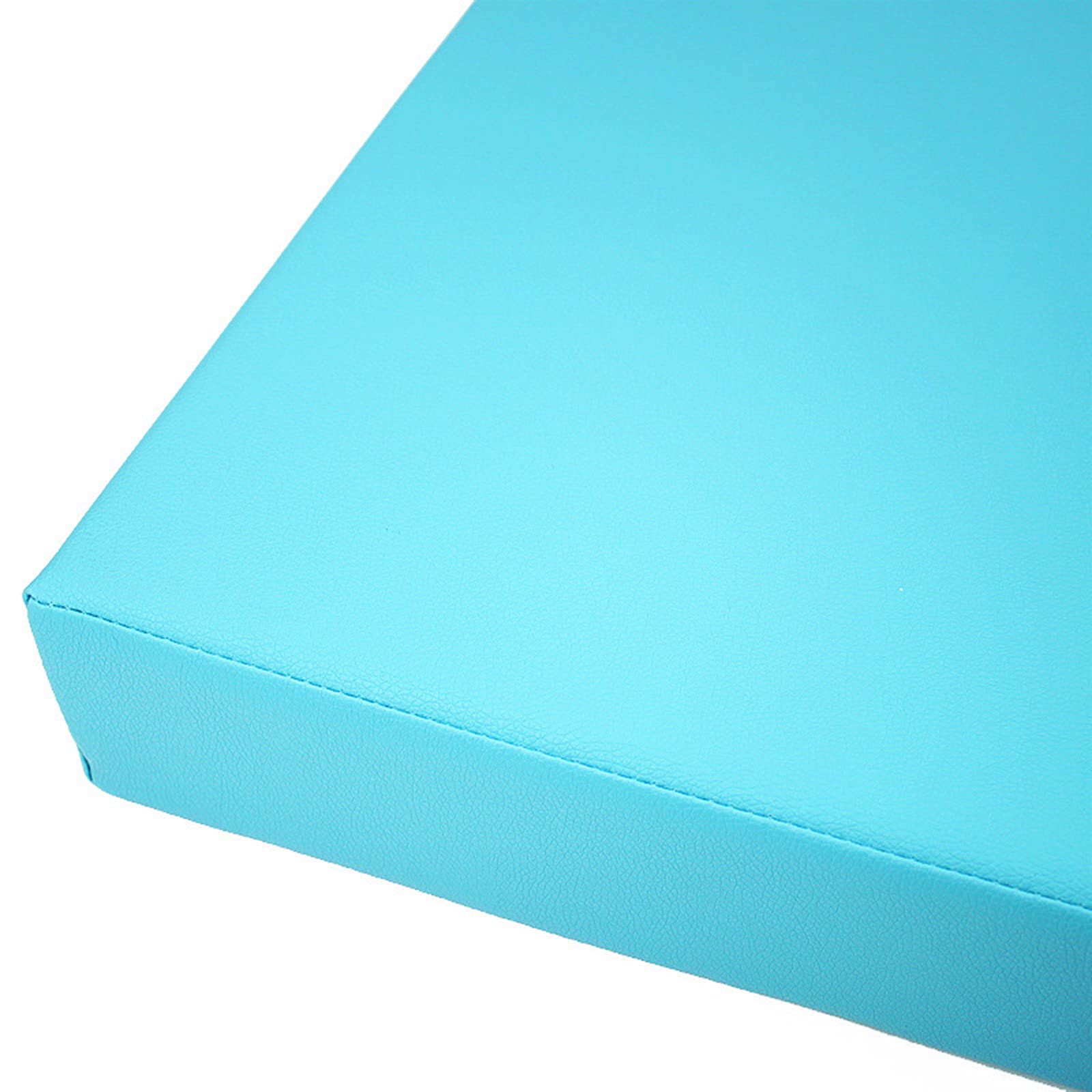 PU Leather Bench Cushion With Zippers Water Resistant Seat Cushion Pad 5cm Thick For Dining Chair Shoe Changing Stool Patio Garden Bench (Lake blue,110 * 40 * 5cm)