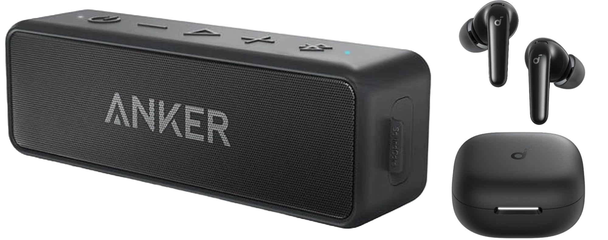 Anker SoundCore 2 Bluetooth Lautsprecher & P31i Bluetooth-Kopfhörer(Bündel)