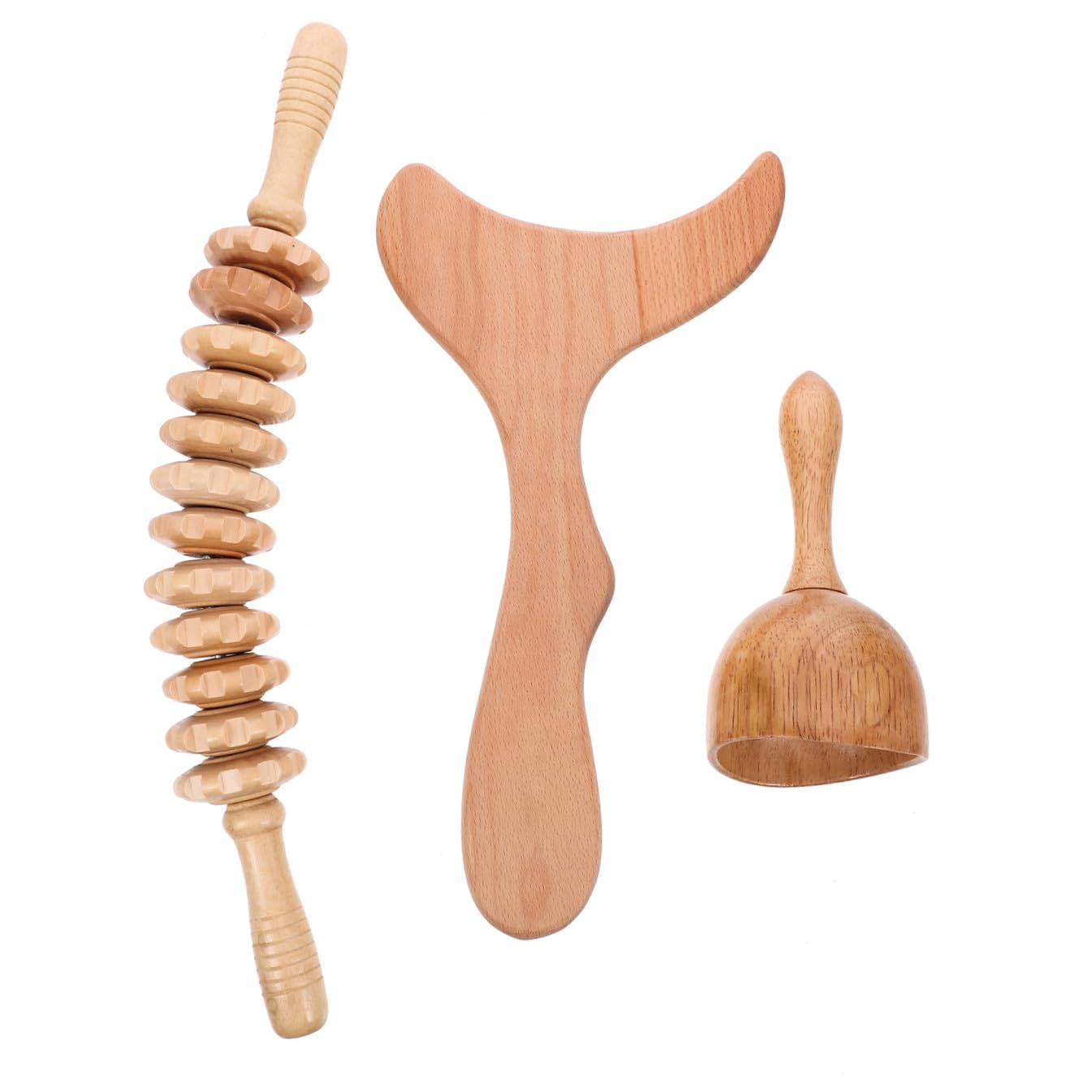 Bastone Massaggiante Corpo in Legno, Set 1 Pezzo, Khaki | Portatile e Leggero, Design Speciale, Rilassa i Muscoli, Facile da Trasportare e Riporre