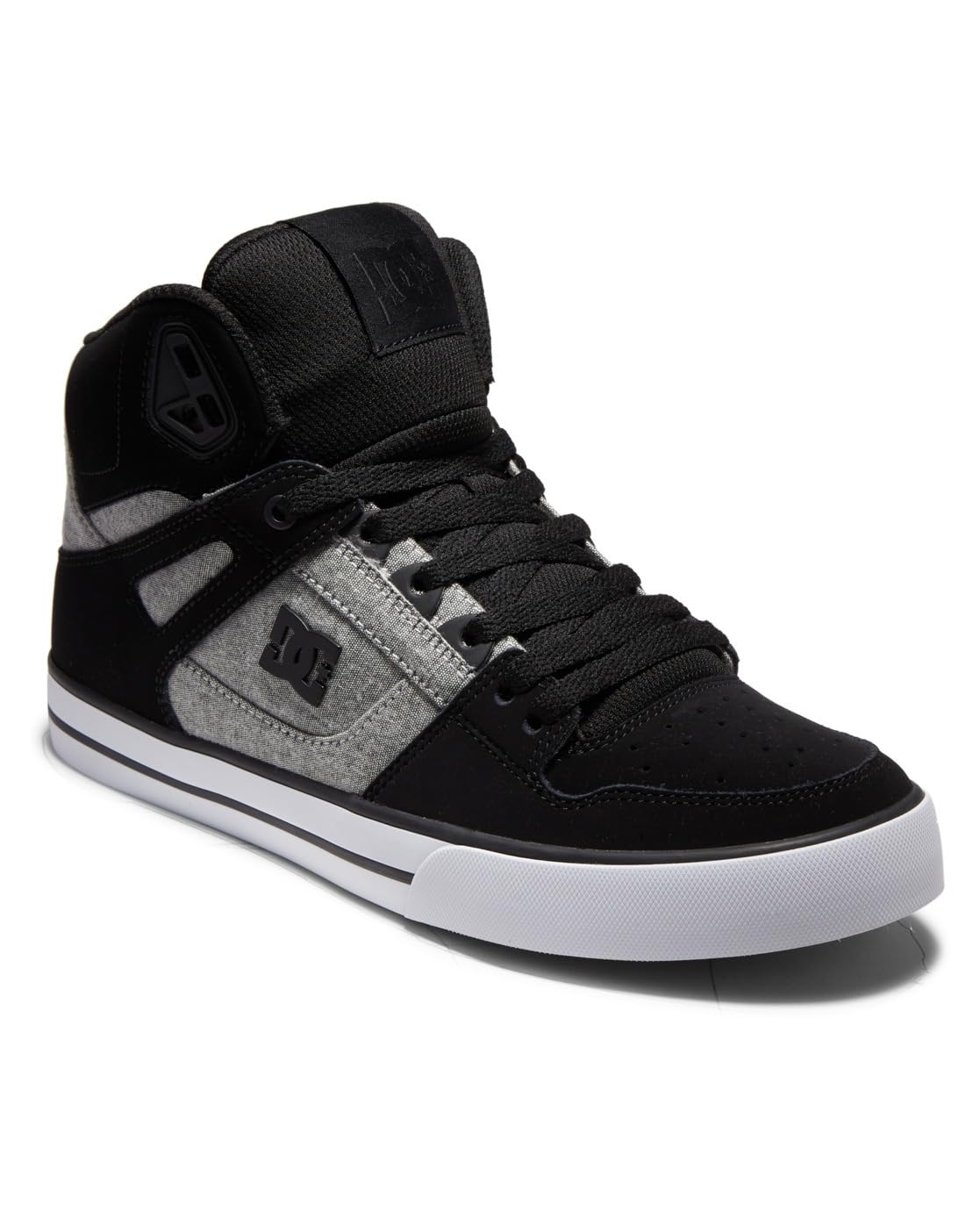 DC Shoes Herren Pure high-top - lederen schoenen Sneaker, Schwarz, 46 EU