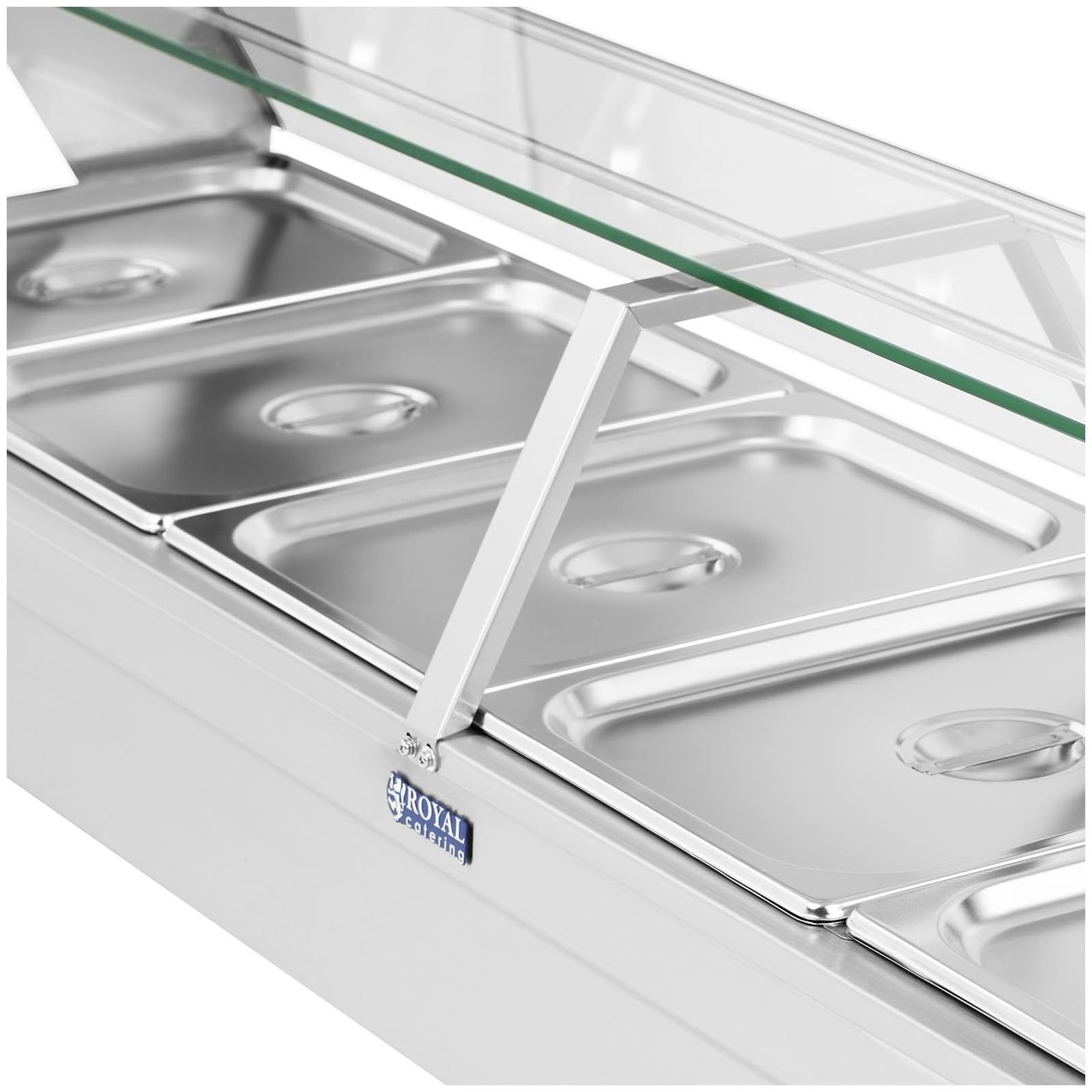 Royal Catering RCBM-5 Scaldavivande Scalda Vivande Elettrico (5 X Gn 1/2, 2200 W, 30 L Di Capacità, 6 L Di Capacità Per Ogni Contenitore, 30-85°C)