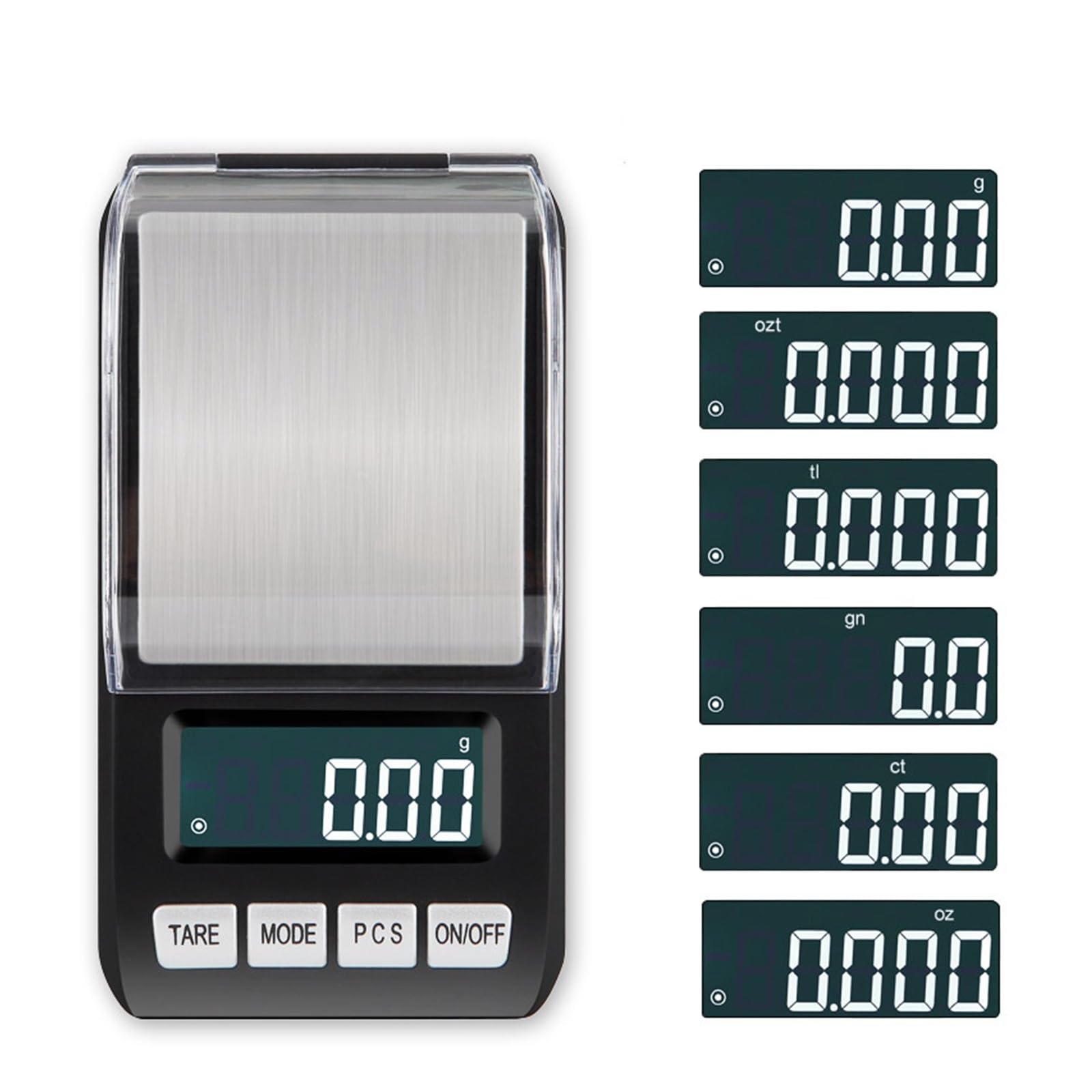 HPTHLY High Precision 0.01g/0.1g Electronic Weight Scale Digital Pocket Jewelry Diamond Gold Balance LCD Backlight for Kitchen (One Color-300g x 0.01g)