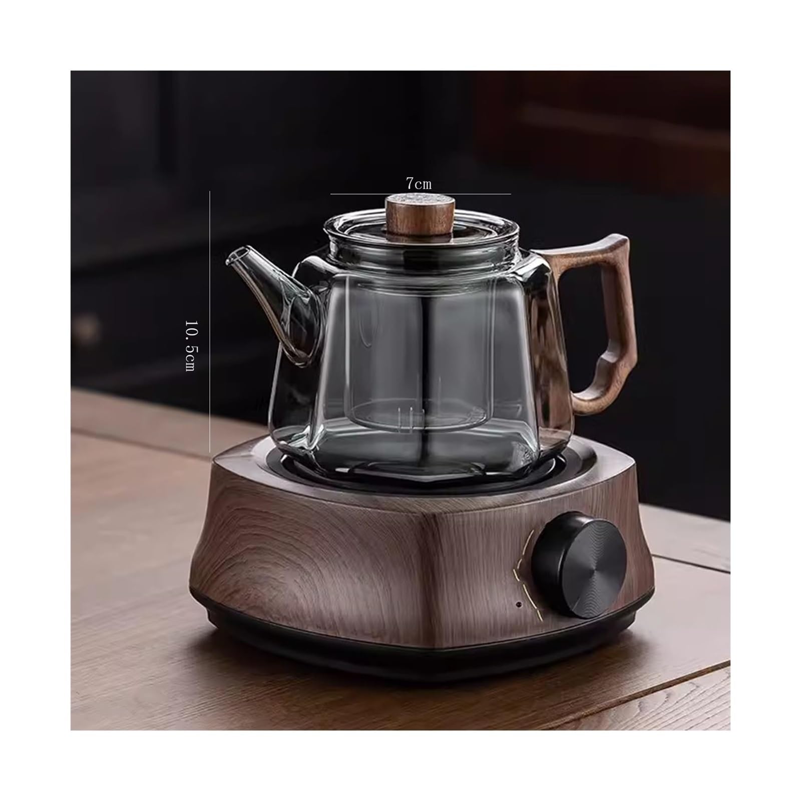 Teekessel Dampfendes und kochendes Teeset, elektrischer Haushalts-Keramikherd, Teezubereitung, Büro, Kleiner Elektroherd, Teekanne, Glas-Teekanne mit kochendem Wasser Kaffeekanne