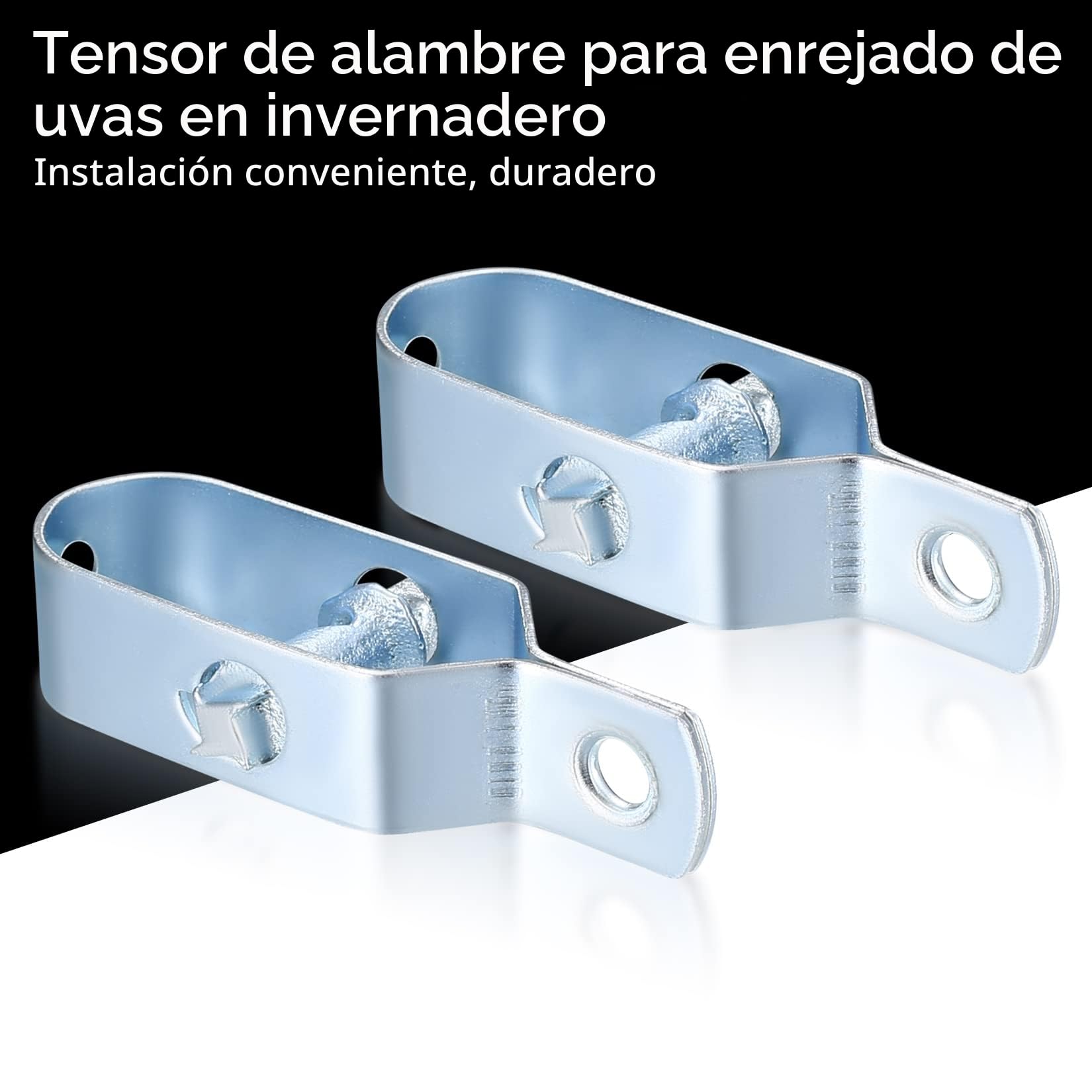 Tensor de Alambre Galvanizado con Trinquete para Malla y Vallas, 10 Piezas Plateado
