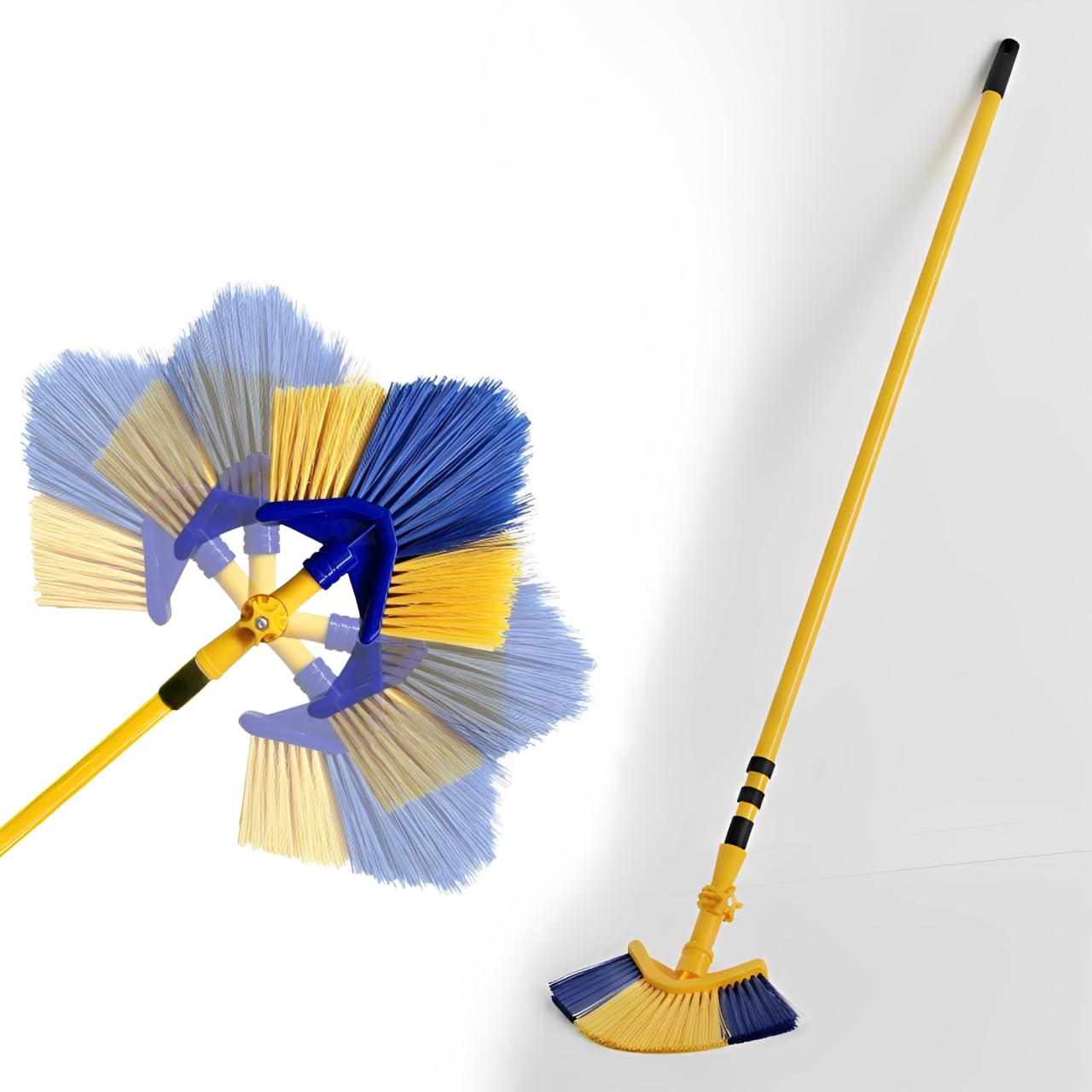 3M Long Reach Cobweb Brush Dust Cleaner | Extendable Feather Duster with Telescopic Pole | Angled Head Cobweb Duster for Ceiling and Indoor Corner Cleaning
