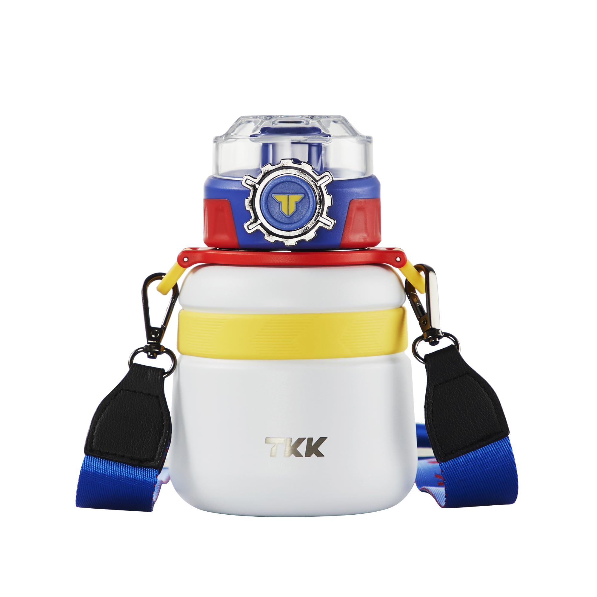 TKKKids Insulated Water Bottle with Straw 20oz Vacuum Insulated Stainless Steel Metal Thermos Bottles Double Wall| Reusable Leak Proof BPA-Free for School