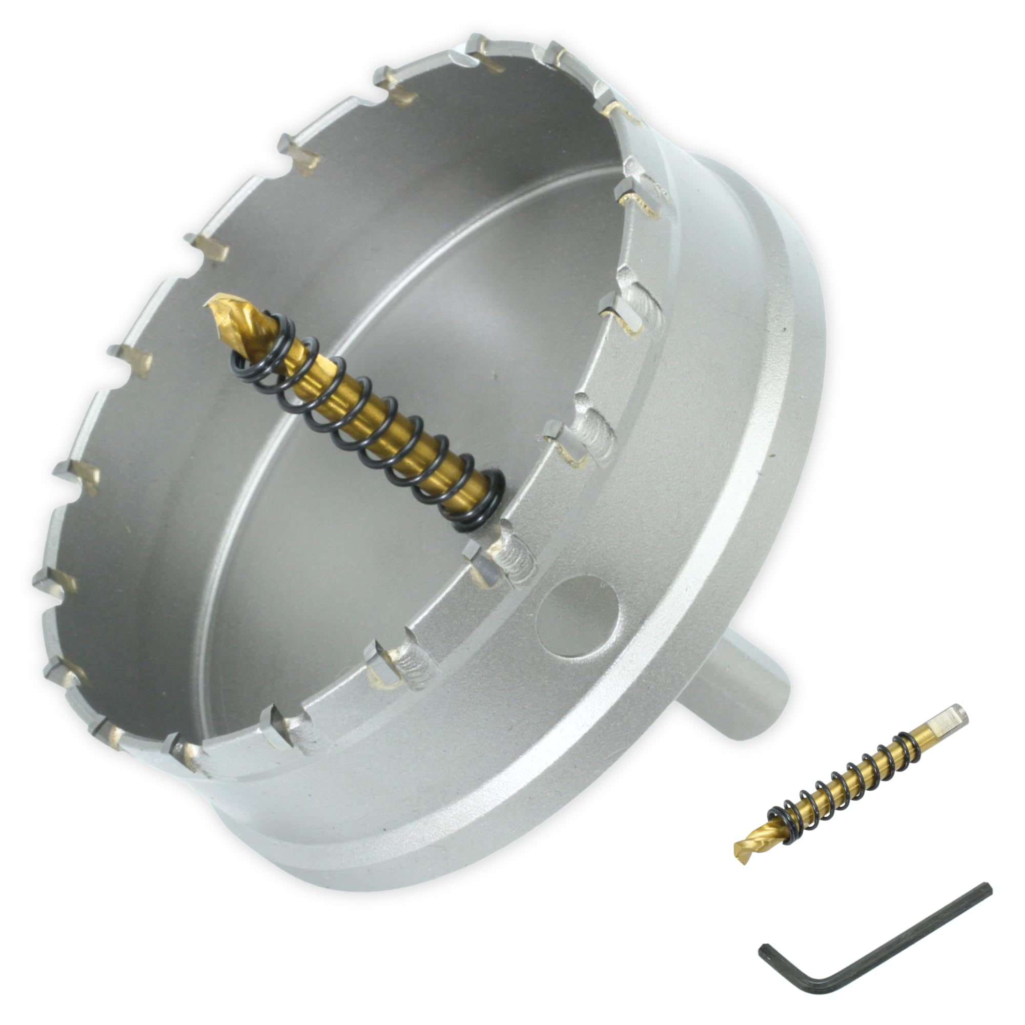 Sega a tazza in carburo da 15,2 cm, fresa a tazza con punta pilota in carburo, sega a tazza TCT per acciaio inossidabile, metallo, ferro, rame, ottone, plastica, legno