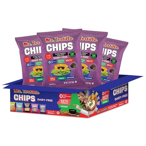 Miniatura 1 de Mr Tortilla s Crunchy Chips  Chips veganos aptos para dieta cetogénica  3 carbohidratos netos por porción patatas fritas cocinadas en aceite de