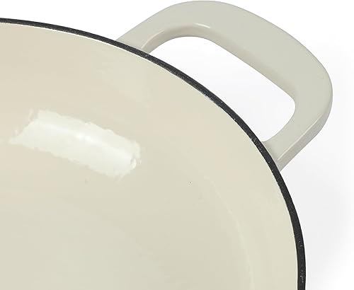 Vista 29 de Martha Stewart Eastholm - Horno holandés de hierro fundido esmaltado de 3 cuartos de galón, color azul Martha