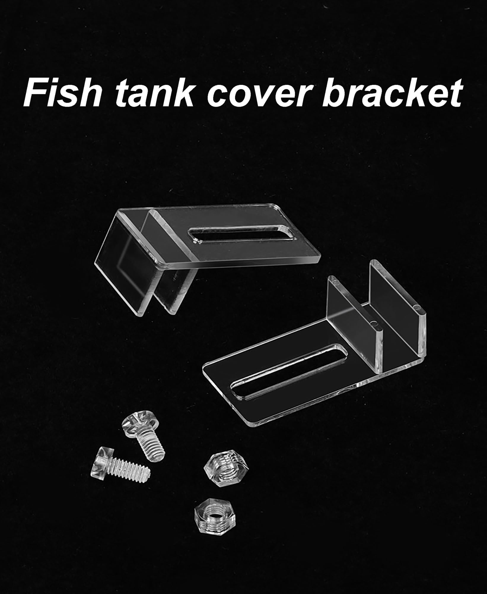 Générique Clips de Couvercle d'aquarium 6/10 pièces Supports en Acrylique for Couvercle d'aquarium-Support sécurisé for Verre d'aquarium sans Monture(4mm,10pcs)