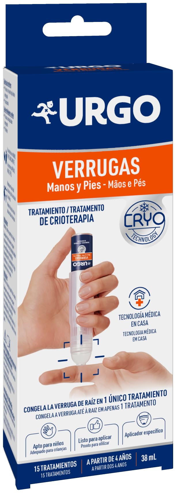 Urgo - Verrugas Crioterapia - Congela la verruga desde la raíz - Frasco de 38 ml, 15 tratamientos