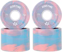 oshhni 4 Unidades de Rodas PU 78A para Skate E Longboard em Terreno Irregular