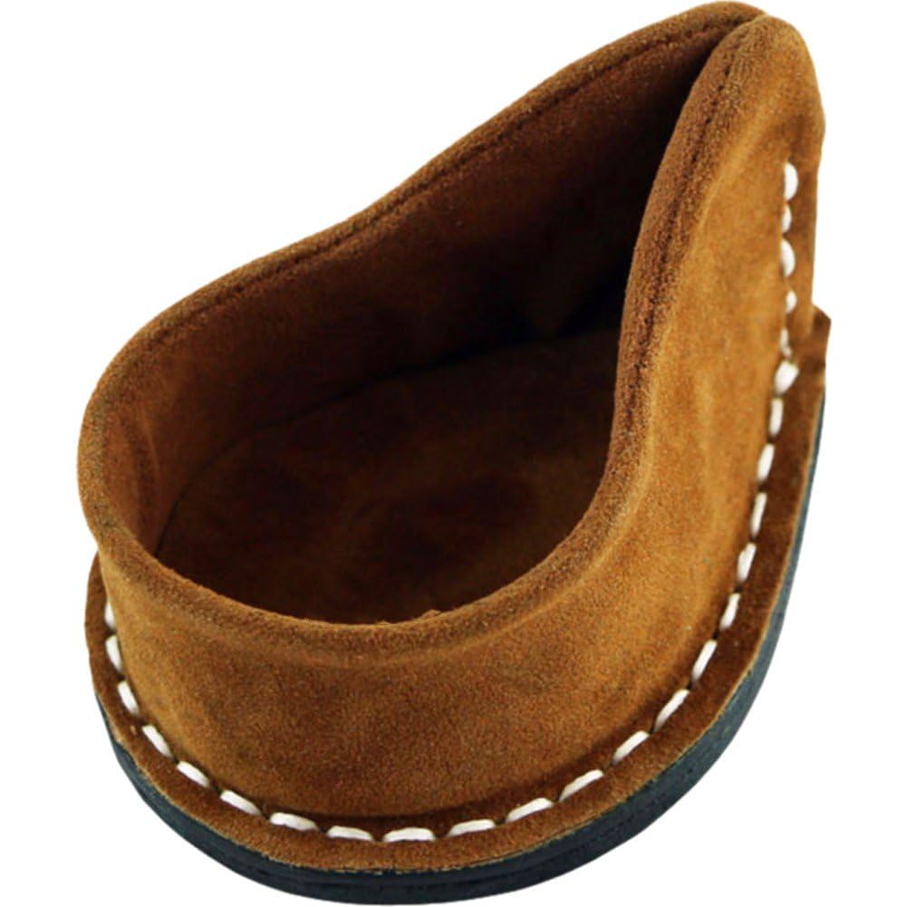 Uzztfa Brown Leather Smoking Pipe Stand Rest Handmade Tobacco Pipe Rack Holder Cowhide Tobacco Pipe Stand Fit Most Pipes