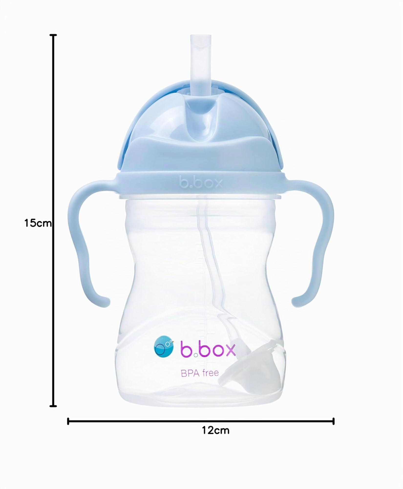 b.box Tasse d'Apprentissage Bébé | Pour Boire Quel que Soit l'Angle | Couvercle Rabattable, Gobelet avec Paille, Prise en Main Facile | Sans BPA, Passe au Lave-Vaisselle | Dès 6 Mois | 240 ml