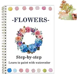 Cadernos de exercícios em aquarela, livro de colorir, cenas da natureza, fácil para iniciantes, conjunto de pintura em aquarela, artesanato, kit de pintura para exploração criativa, presente para