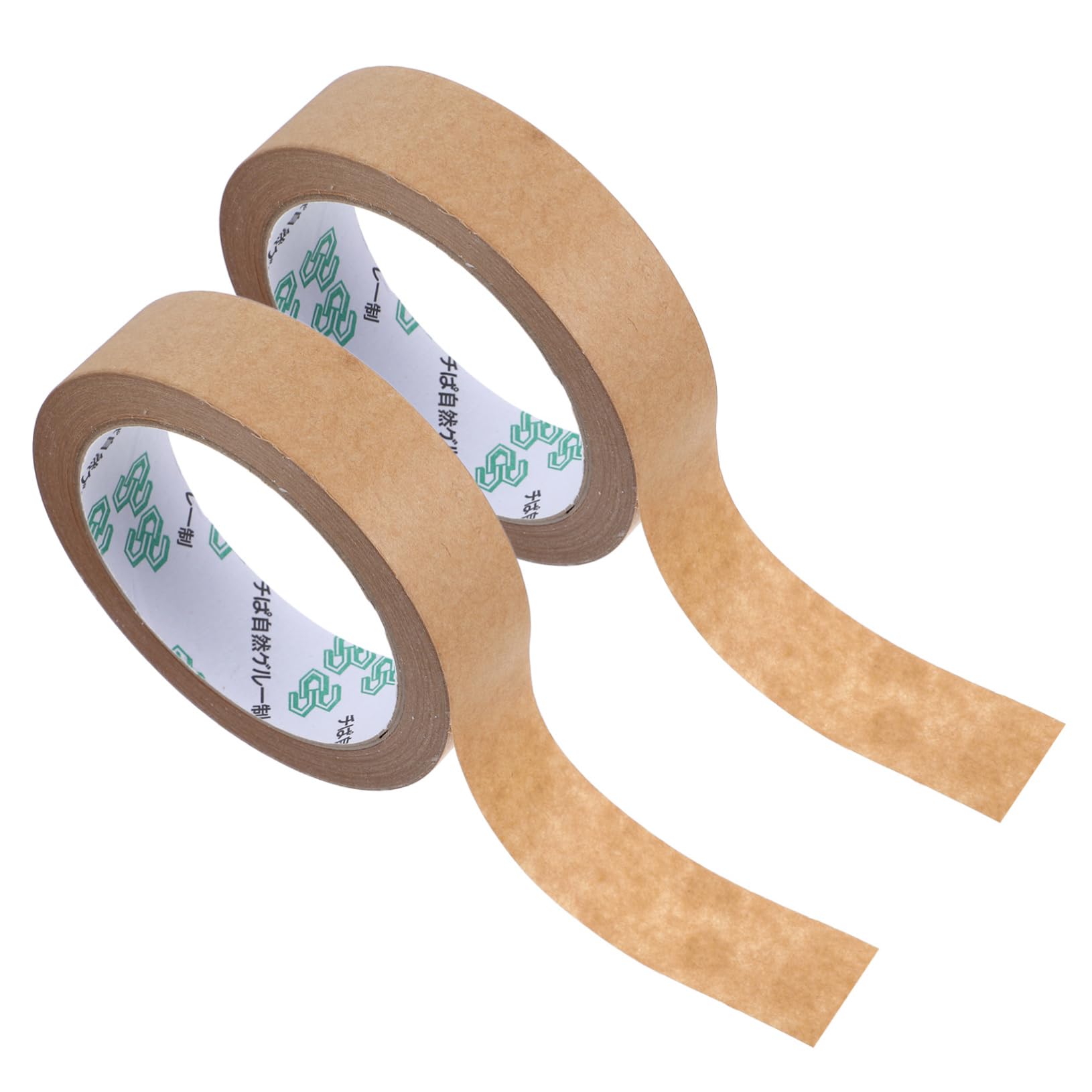 2rolls Self-Adhesive Paper Tape Writable Kraft Box Sealing Tape for Packing Shipping Carton