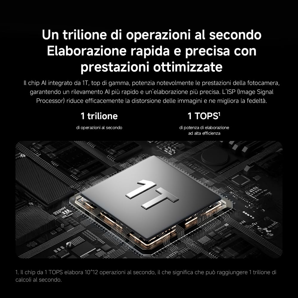 Xiaomi Smart Camera C701 (Videocamera di sorveglianza), 4K Ultra HD, visione a 360°, conversazione bidirezionale, visione notturna a infrarossi, Wi-Fi 6 dual-band