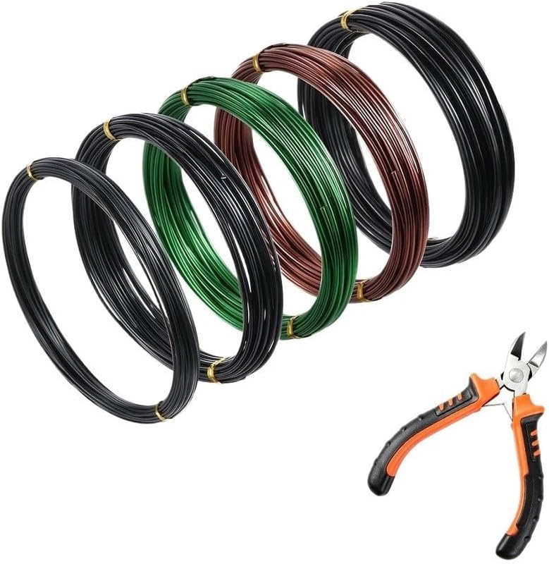 Bonsai Wire Kit 50m with Scissor 1.0-2.0mm Aluminum