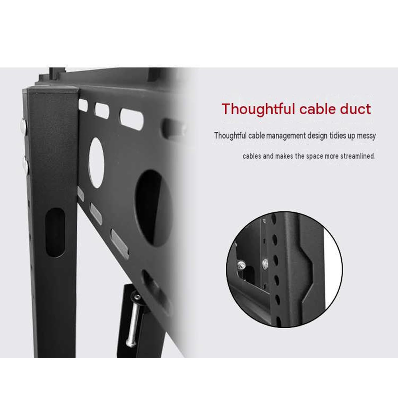 Soporte For TV De Piso, con Almohadilla De Goma For Televisores De 32 A 65 Pulgadas, TV con Administración De Cables De Altura Ajustable, La Base Se Ajusta Cómodamente contra La Pared