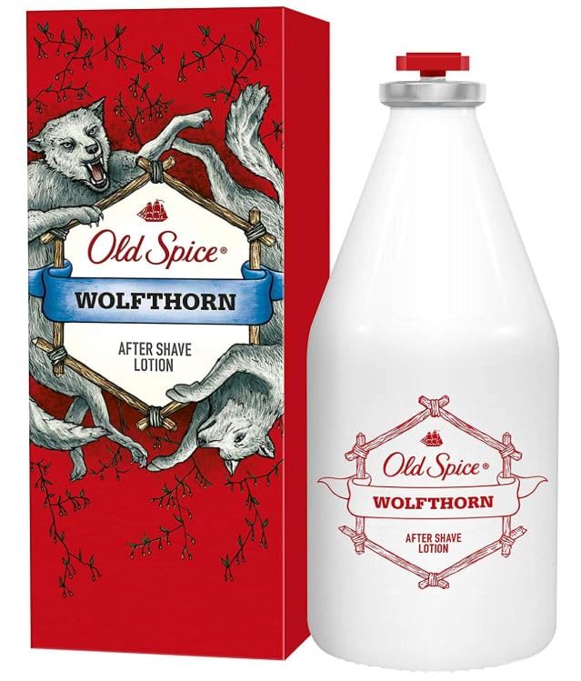 Old Spice Wolfthorn After Shave Lotion for Men, Refreshing Post Shave Splash with Long Lasting Masculine Fragrance, Daily Grooming Face Care, Lightweight Formula, 100 ml / 3.38 fl oz