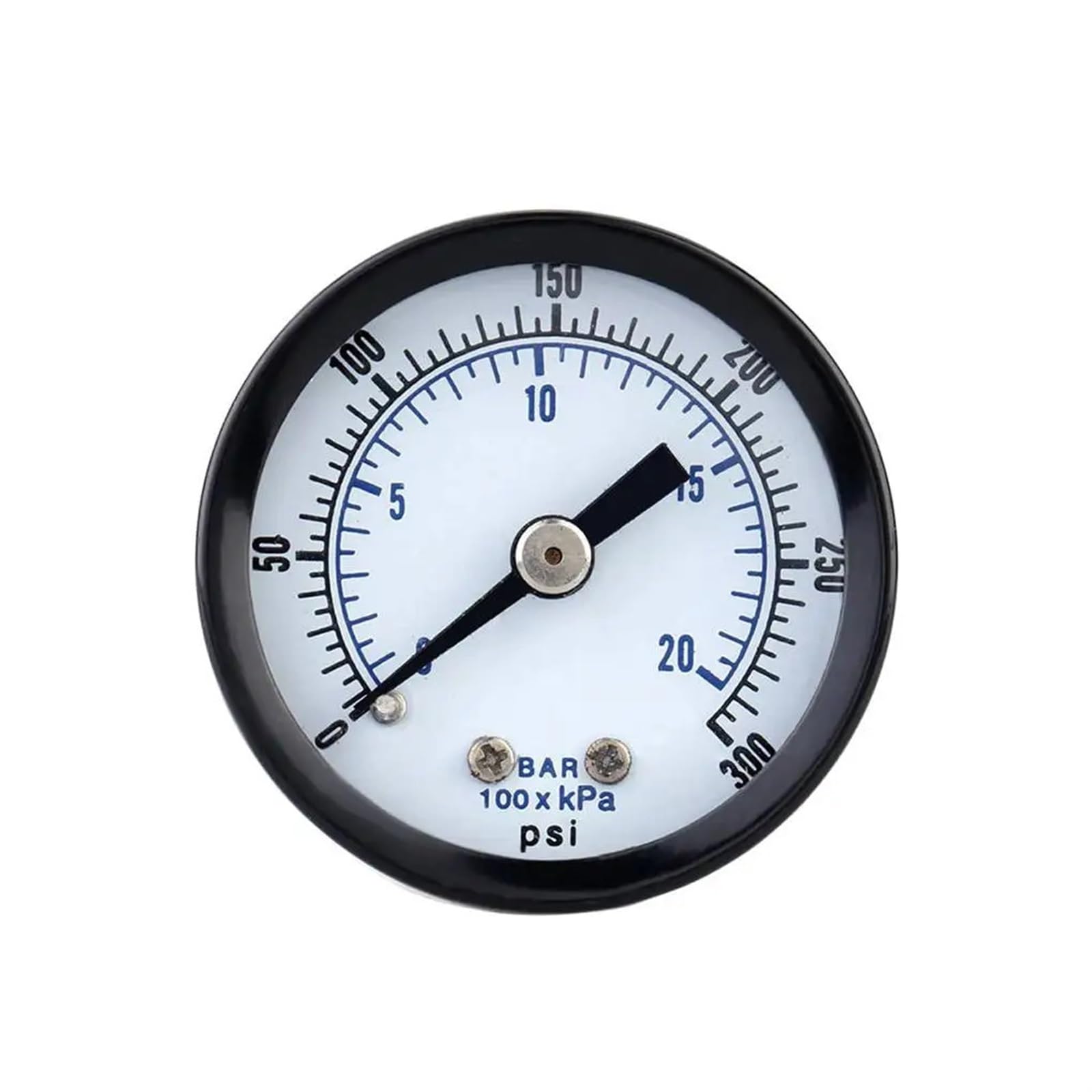 Manometro for Vuoto, manometro for Aria da 4 cm di Diametro 0-20 Bar 0-300 psi Manometro a Doppia Scala Compressore d'Aria Misuratore di Pressione del Fluido Idraulico Pneumatico