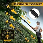 Cordless Pruning Shears Compatible with Dewalt 20V, Electric Pruning Shears with Extension Pole up to 4.57m Range, LCD Display 30 mm Battery Pruning Shears & Loppers for Garden (No Battery)
