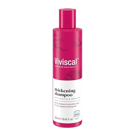 Viviscal Thickening Shampoo, Formulated With Biotin And Keratin, Fortified With Marine Collagen And Seaweed Extract, Strengthens And Reduces Breakage, Healthier Looking Hair 250ml (8.45 fl. oz.)
