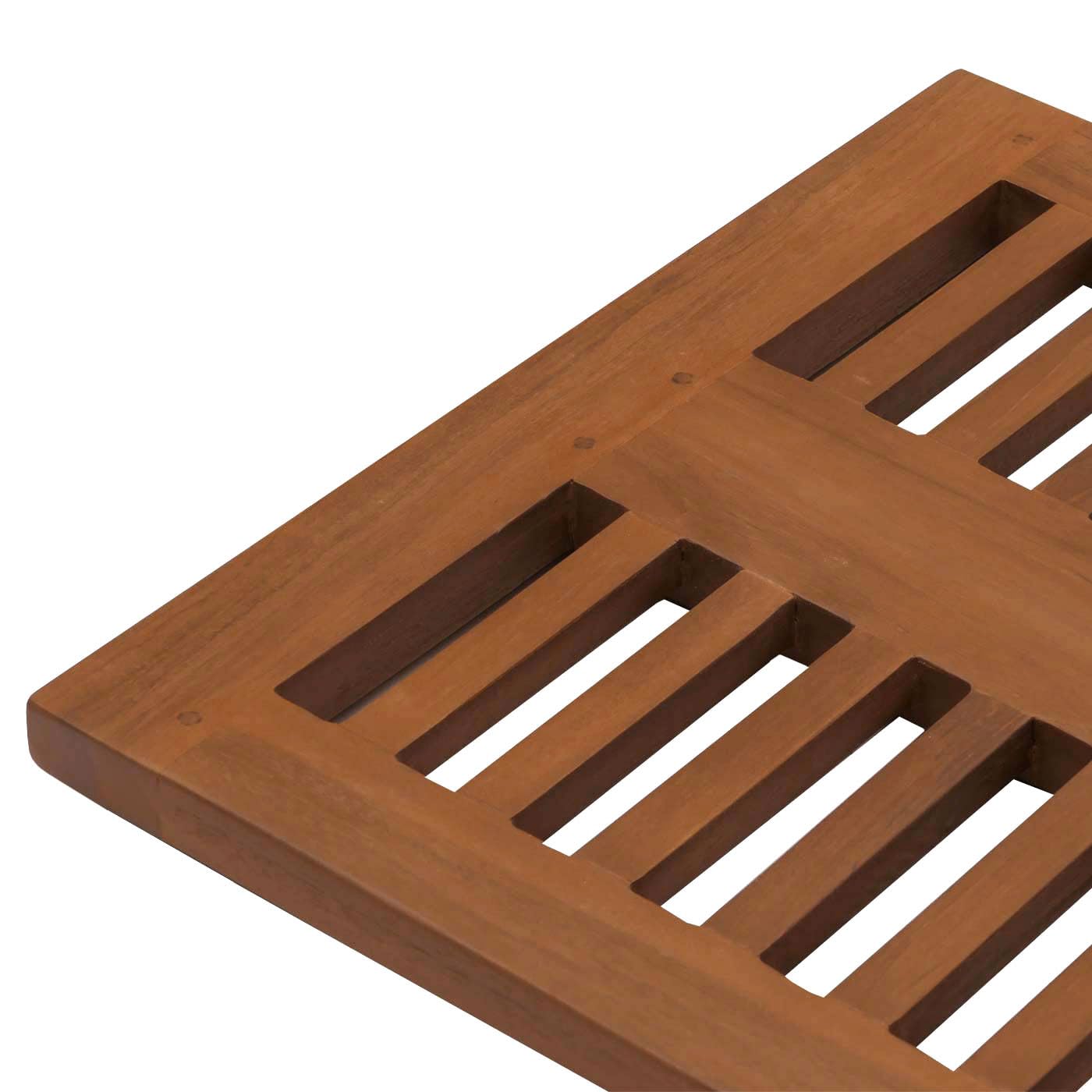 Mendler Teak-Badematte HWC-M86 3x40x100cm | Duschmatte, Badvorleger, hochwertiges B-Grade-Teak, (Kernholz, 20-30 Jahre)