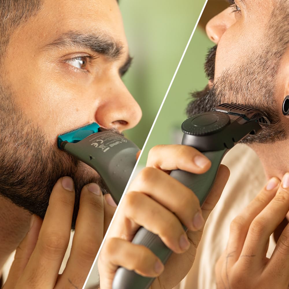Cecotec Tondeuse 2 en 1 Bamba PrecisionCare OneShave, Rasoir et Tondeuse sans Fil, autonomie de 45 Minutes, Lames en Acier Inoxydable et Peigne réglable