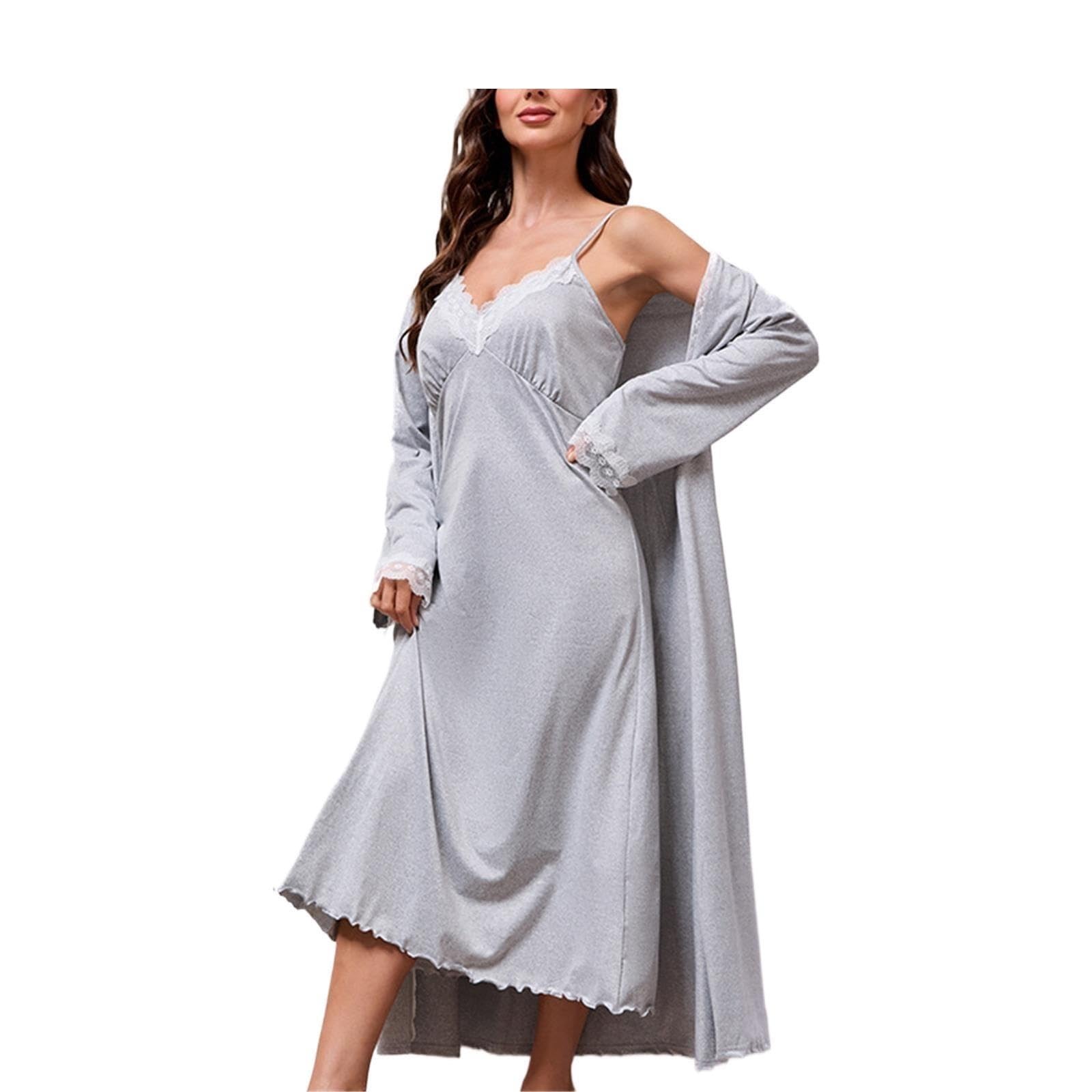 Pigiama da donna in 2 pezzi con finiture in pizzo