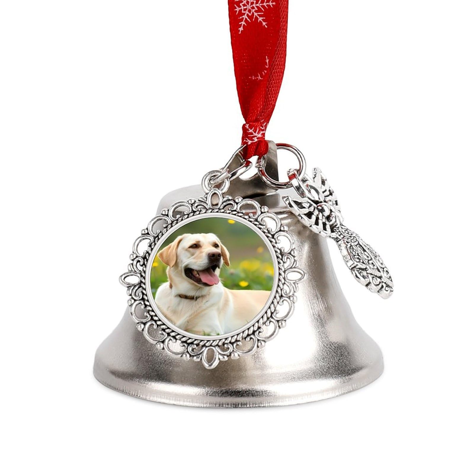 Labrador Retriever Dog Lazy Time Funny Christmas Bell Ornament Cute Xmas Tree Hanging Pendant Decoration for Holidays Party