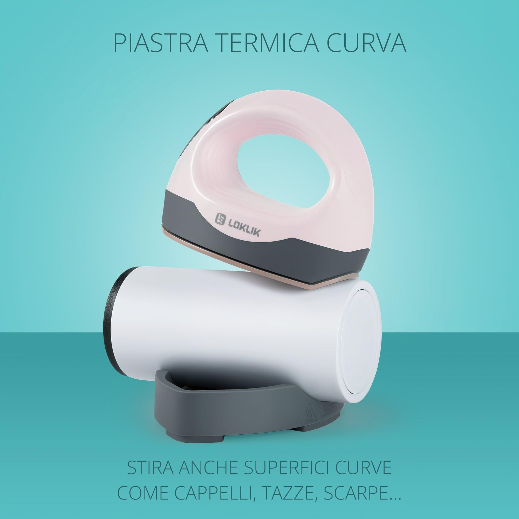 LOKLIK Impress Mini 3 - Spremiagrumi per magliette, borse, tazze, cappelli e altri tessuti, strumento manuale per decorare e fai da te, perfetto per piccoli progetti di artigianato (Rosso)