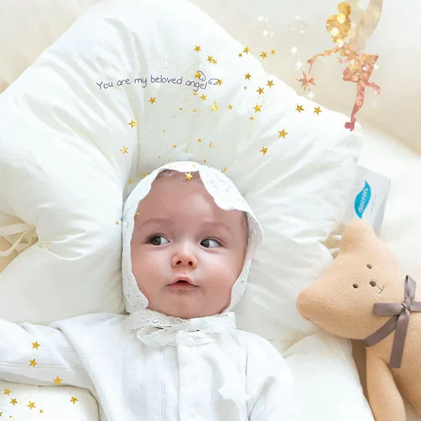 Coussin Bébé Ultra-Doux - Dreamo,Oreiller Façonnant La Tête De Bébé,Oreiller De Soutien Arrière for Baby,Oreiller De Soutien du Corps Entier Oreiller en U avec Appuie