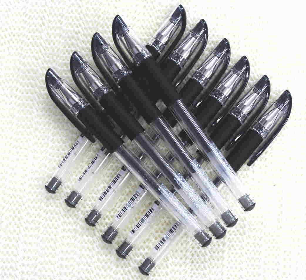 Uni-Ball Signo Grip caoutchouc et Collez Ultra Micro point stylos à encre gel -0.28 Mm-black Ink-value Lot de 10