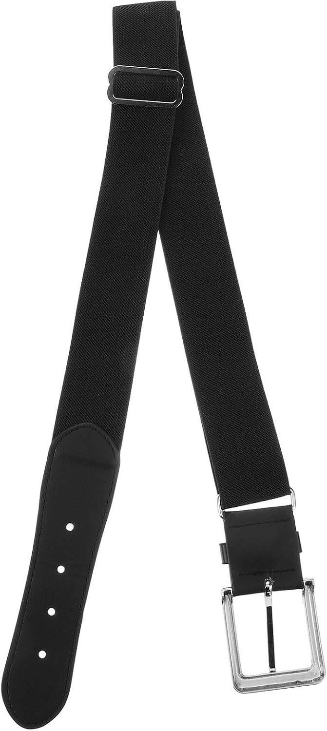 MAGICLULU Baseball Belt for Youth and Adults, Adjustable Elastic Sports Waistband, Black Softball Belt for Men and Women Suitable for Outdoor Team Sports