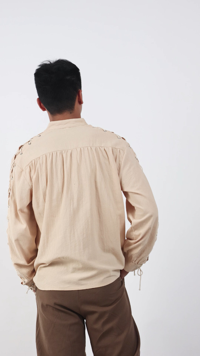 COSDREAMER Chemise Médiévale Homme Manches Longues - Style Viking Pirate Renaissance
