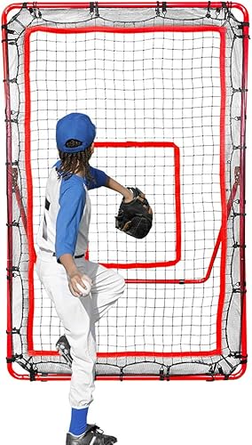 Miniatura 9 de Red de paso trasero fácil de configurar con ángulos ajustables para Pop Fly, unidades de línea y juegos de tierra, béisbolsóftbol, amplifica las