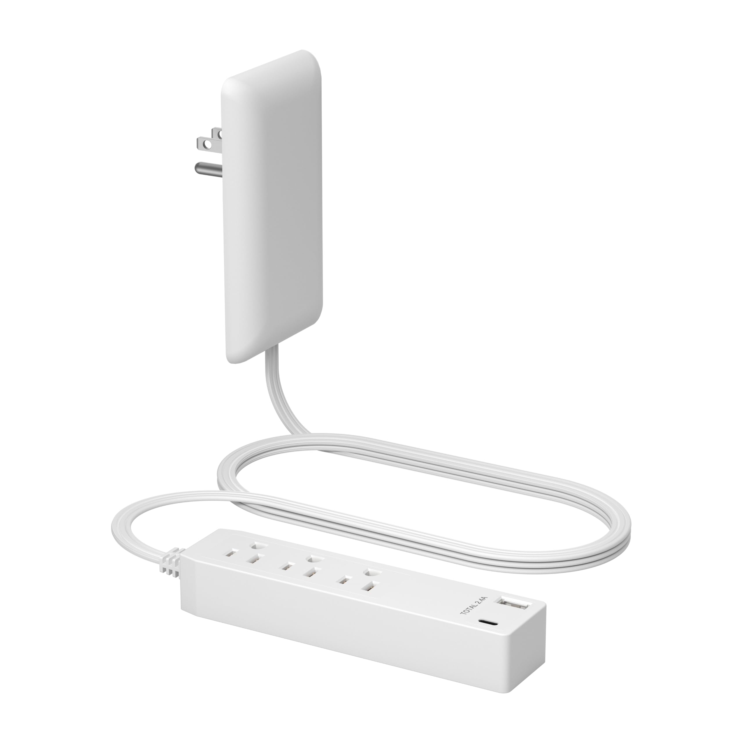 LIDER Outlet Extender with 3 Receptacles 12W USB Type-A and USB Type-C USB Port Ultra-Thin Wall Plate Plug