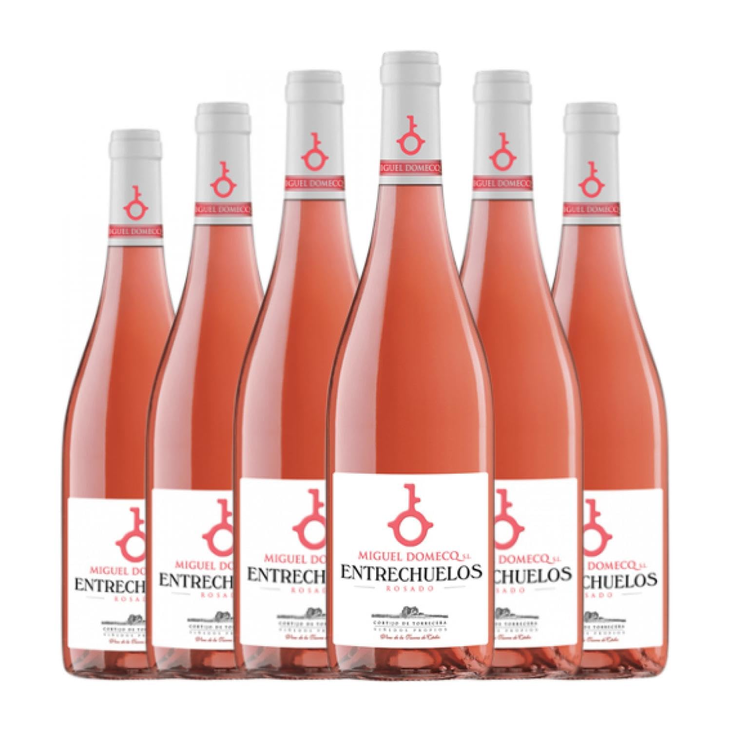 Entrechuelos Rosado Vino de la Tierra de Cádiz Crianza 75 cl Vino rosado (Caja de 6 Botellas de 75 cl)